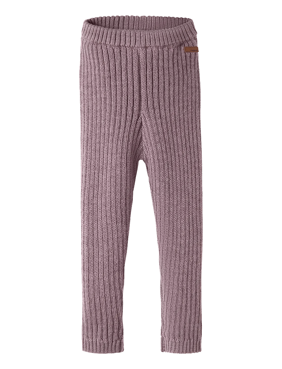 name it - NMFWRISS WOOL KNIT LEGGING - uldundertøj baby - toadstool - 0
