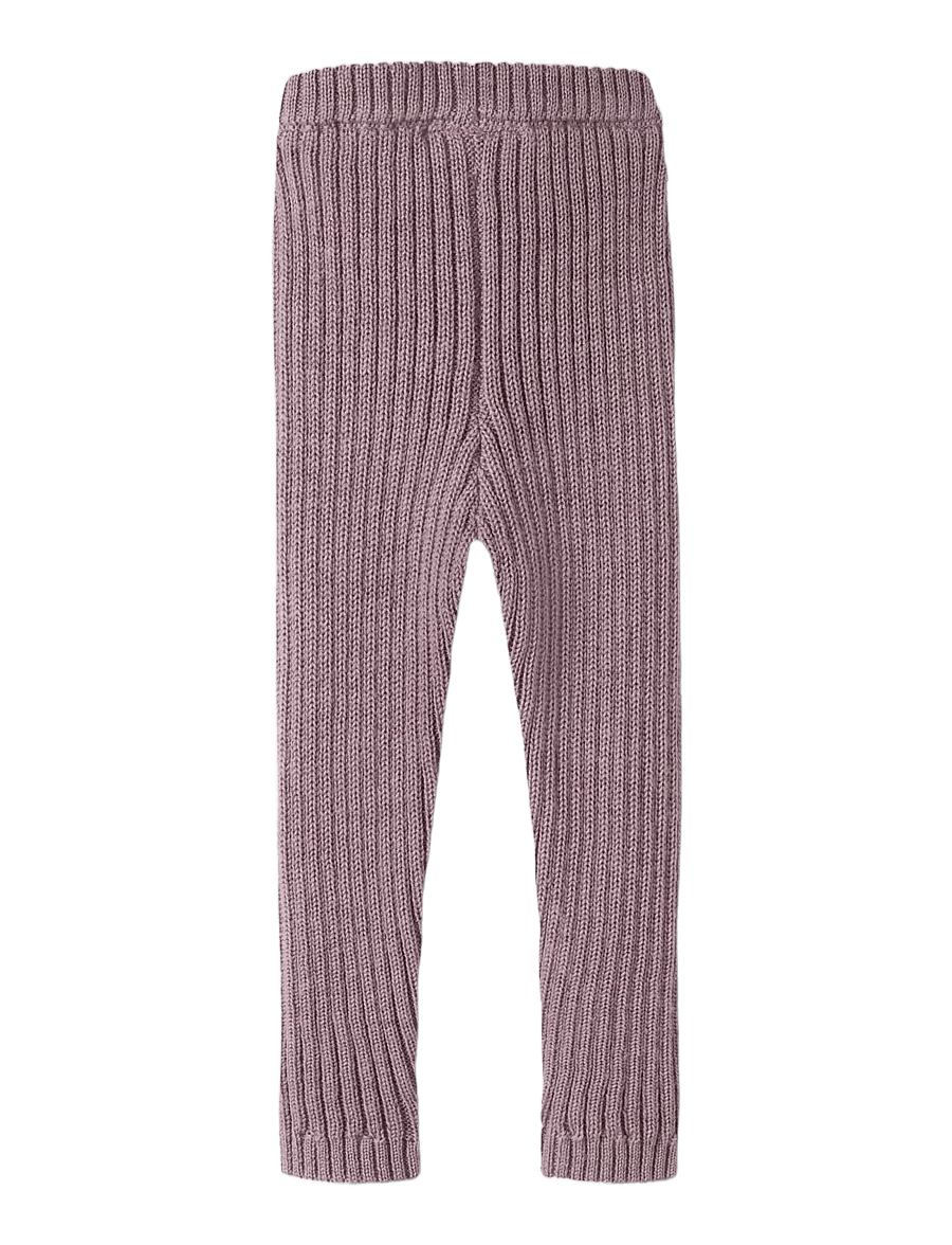 name it - NMFWRISS WOOL KNIT LEGGING - uldundertøj baby - toadstool - 1