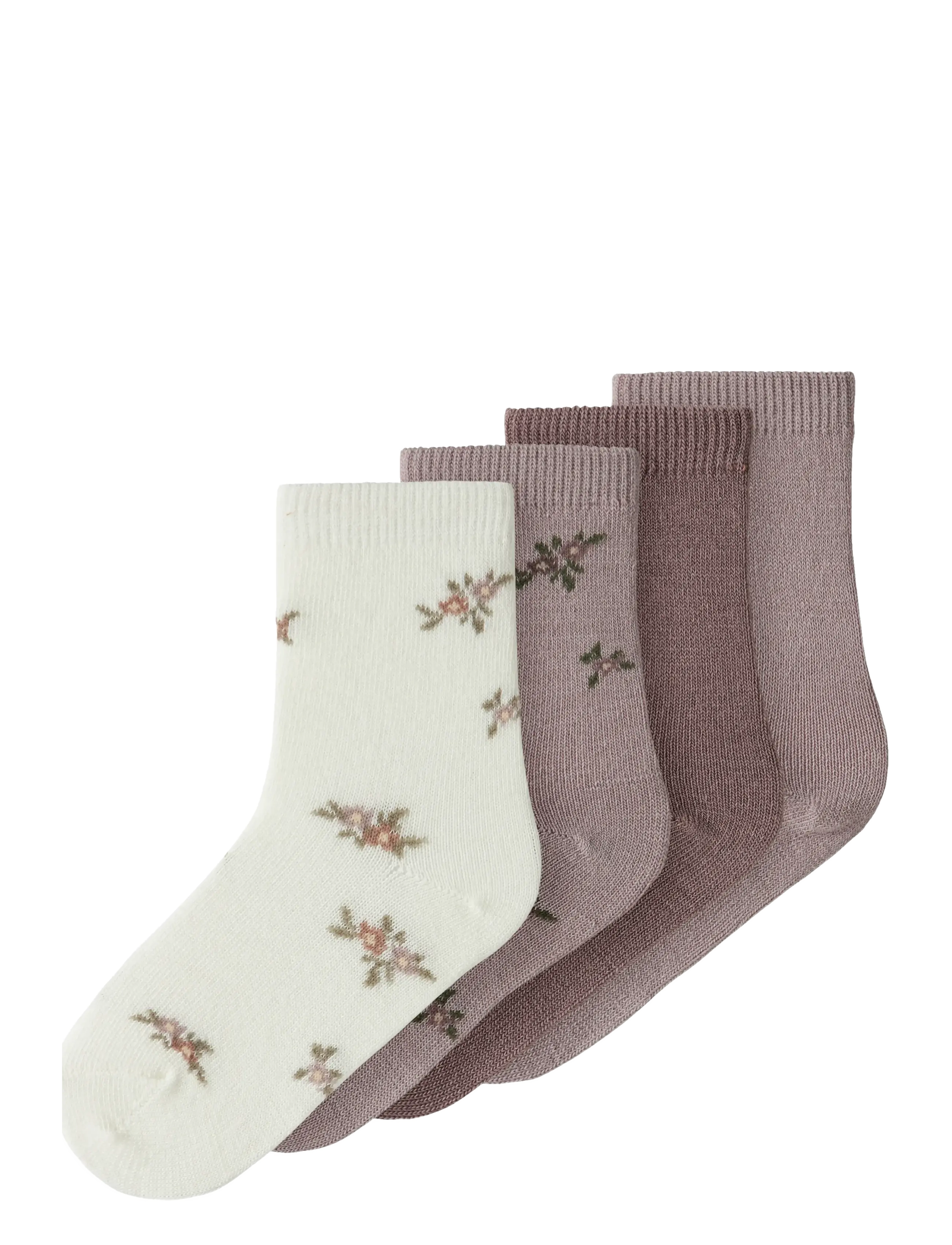 name it NMFWAK WO/BL 4P SOCK - Riided - SHADOW GRAY / cream