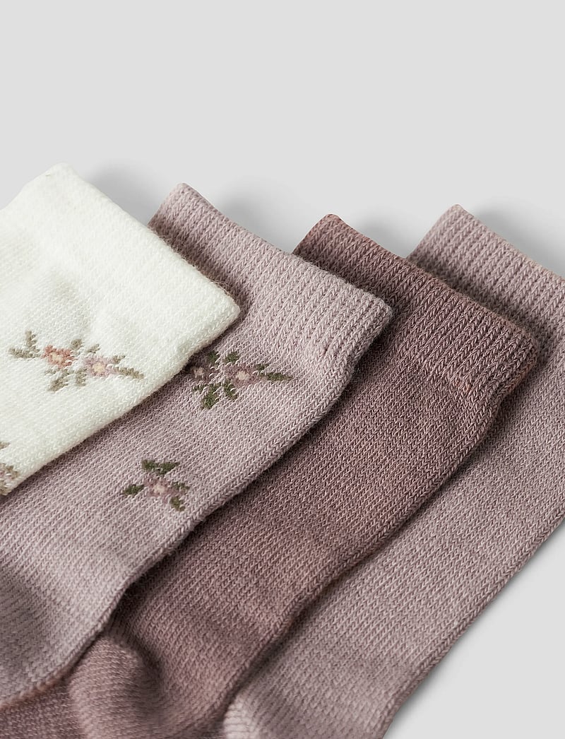 name it - NMFWAK WO/BL 4P SOCK - strømper - shadow gray - 1