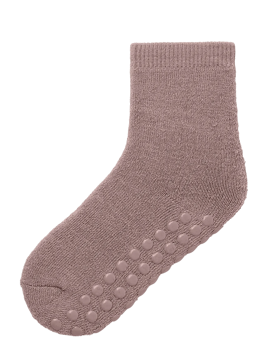 name it - NMFWAKSI WO/BL TERRY SOCK W/NON SKID - neslīdošas zeķes - antler - 0