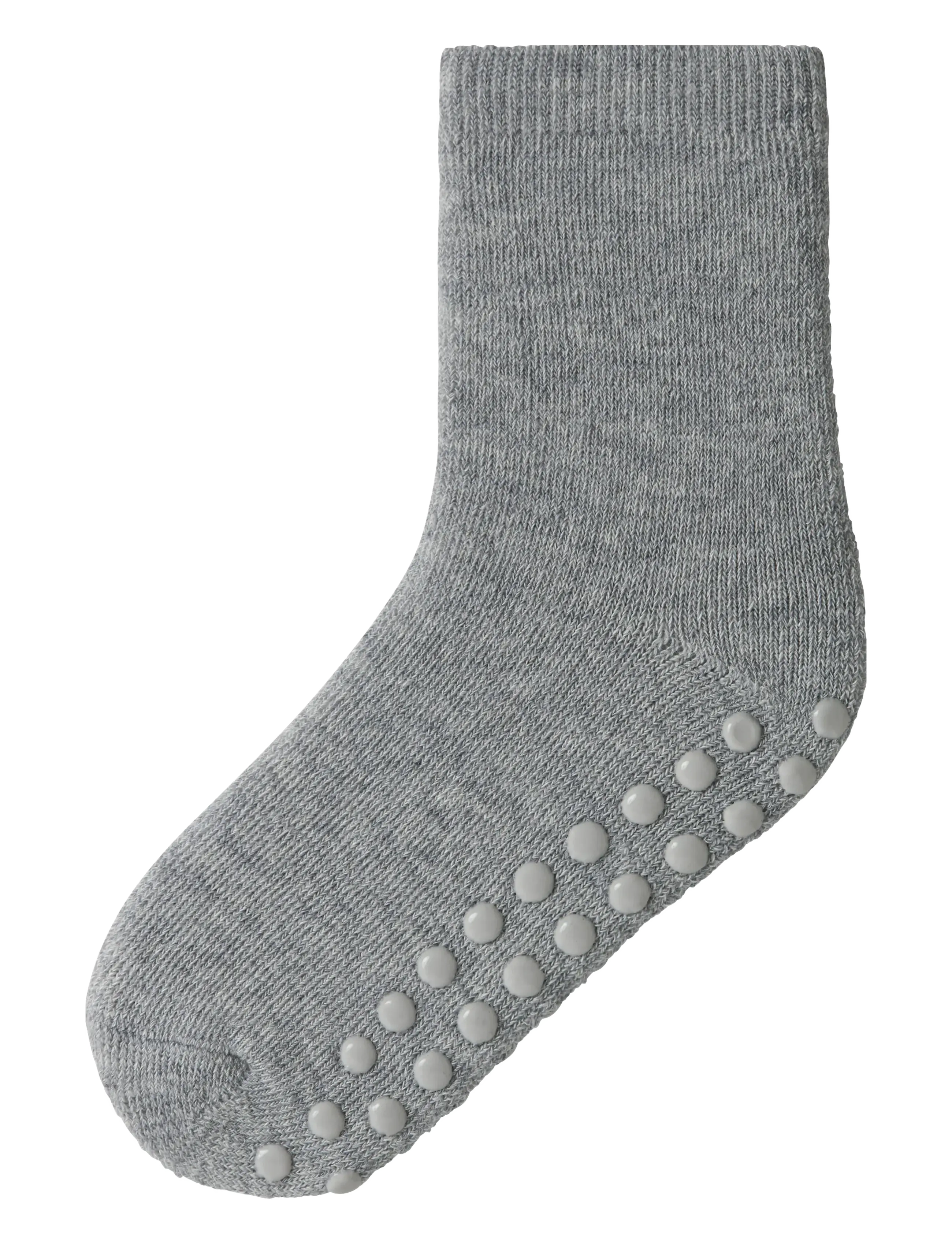 name it NMFWAKSI WO/BL TERRY SOCK W/NON SKID - name it - GREY MELANGE / grey