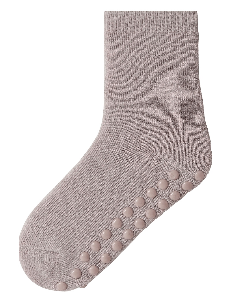 name it - NMFWAKSI WO/BL TERRY SOCK W/NON SKID - skridsikre sokker - shadow gray - 0
