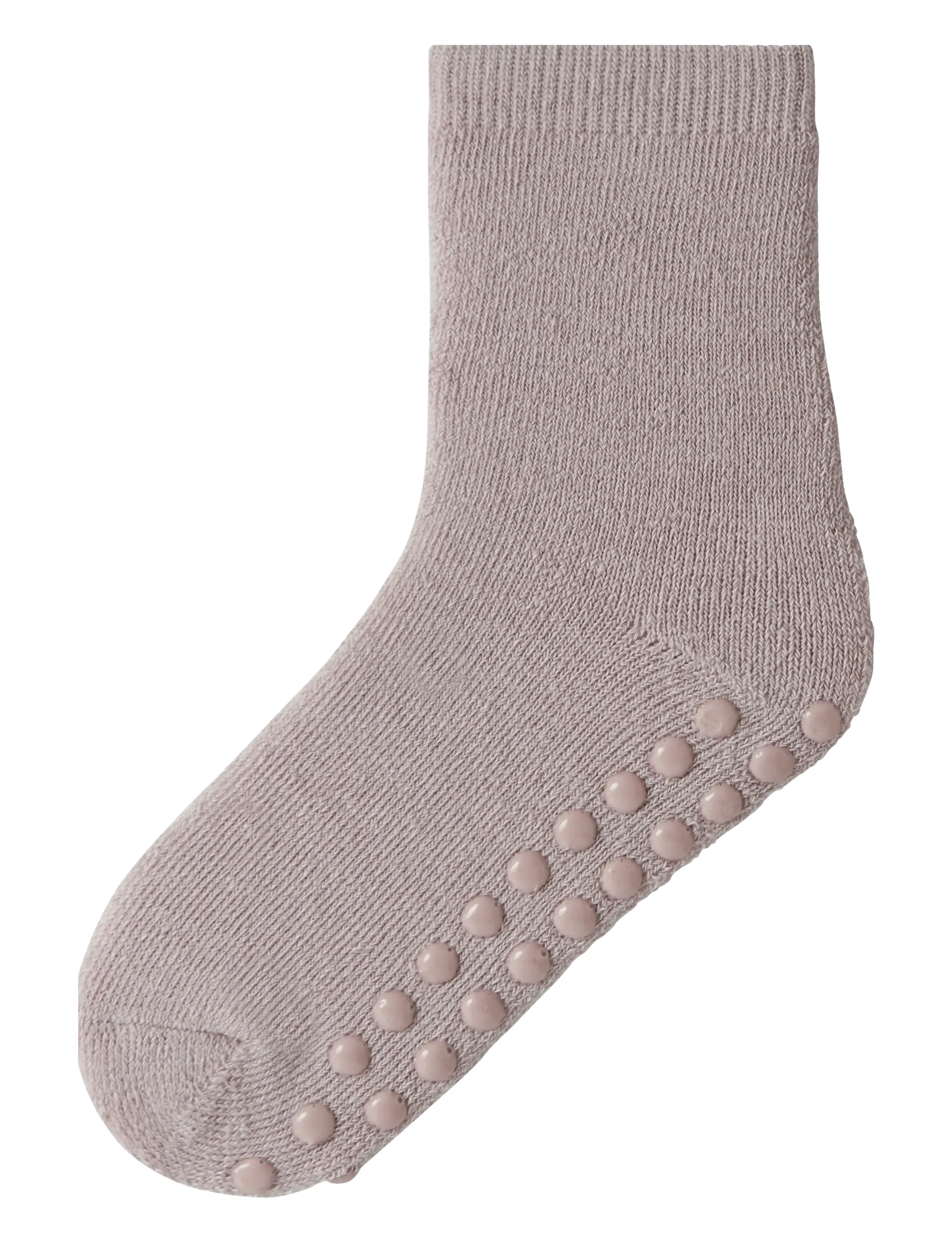 name it NMFWAKSI WO/BL TERRY SOCK W/NON SKID - Strømper & Strømpebukser - SHADOW GRAY / beige