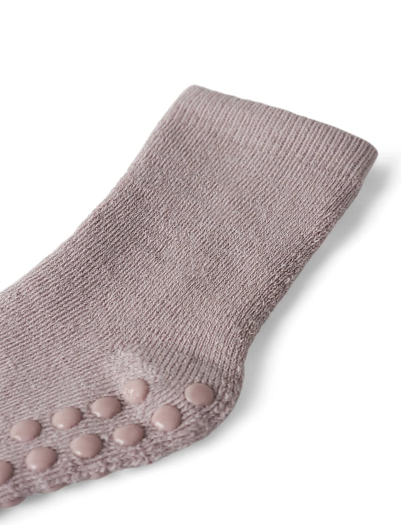name it - NMFWAKSI WO/BL TERRY SOCK W/NON SKID - skridsikre sokker - shadow gray - 1