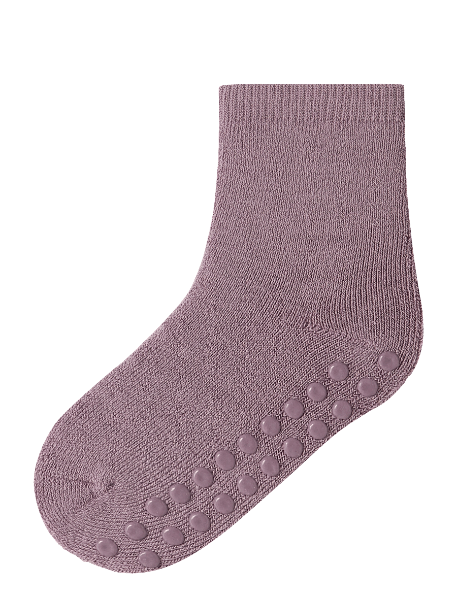 name it - NMFWAKSI WO/BL TERRY SOCK W/NON SKID - anti-rutsch socken - toadstool - 0
