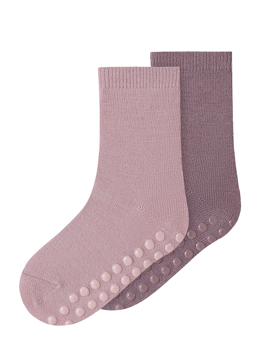 name it - NMFWAK WO/BL 2P SOCK W/NON SKID - halksockor - violet ice - 0