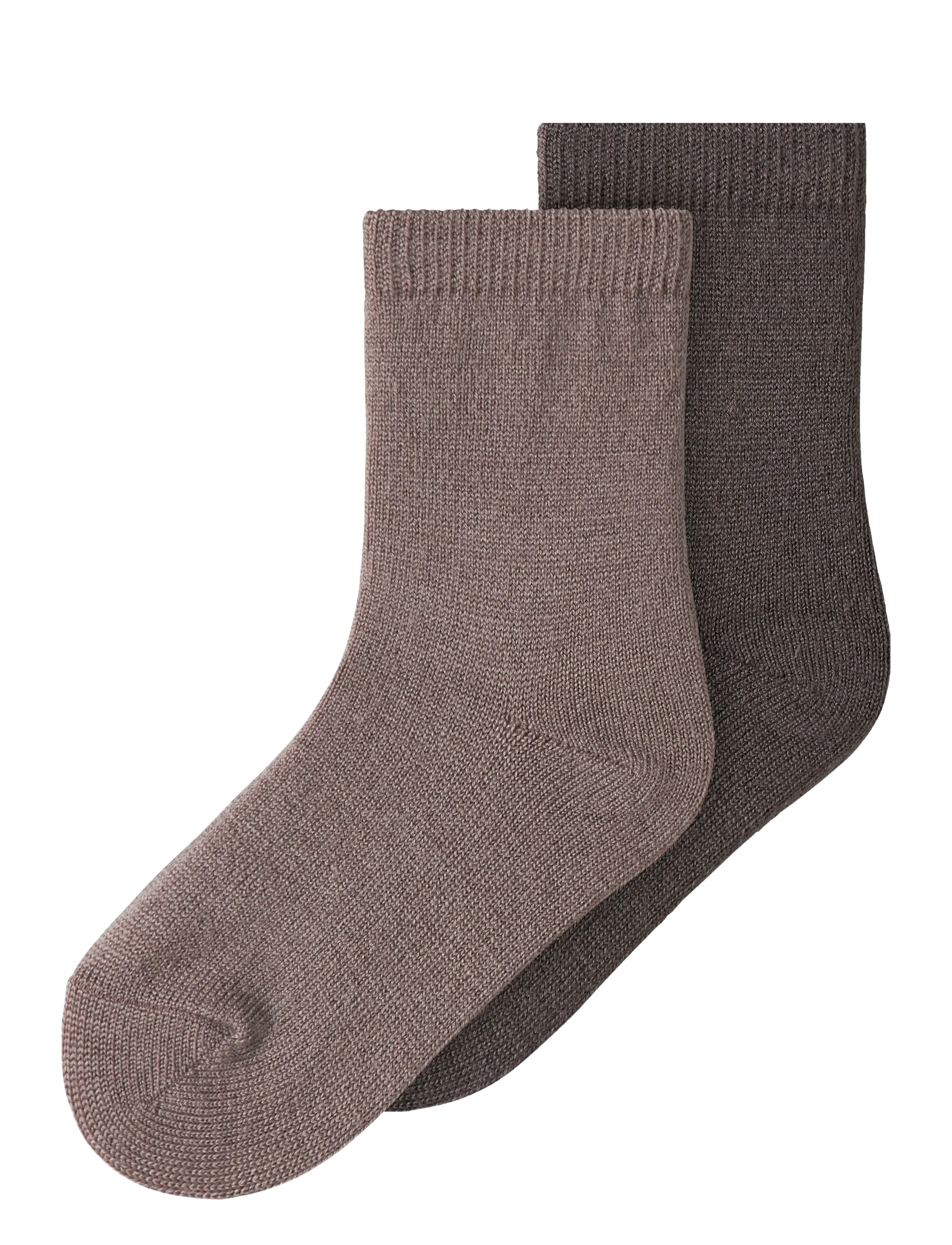name it Nmfwakta Wo/Vi 2P Sock, 19-21, Brown, Sokker & Strømpebukser > Sokker, Børn