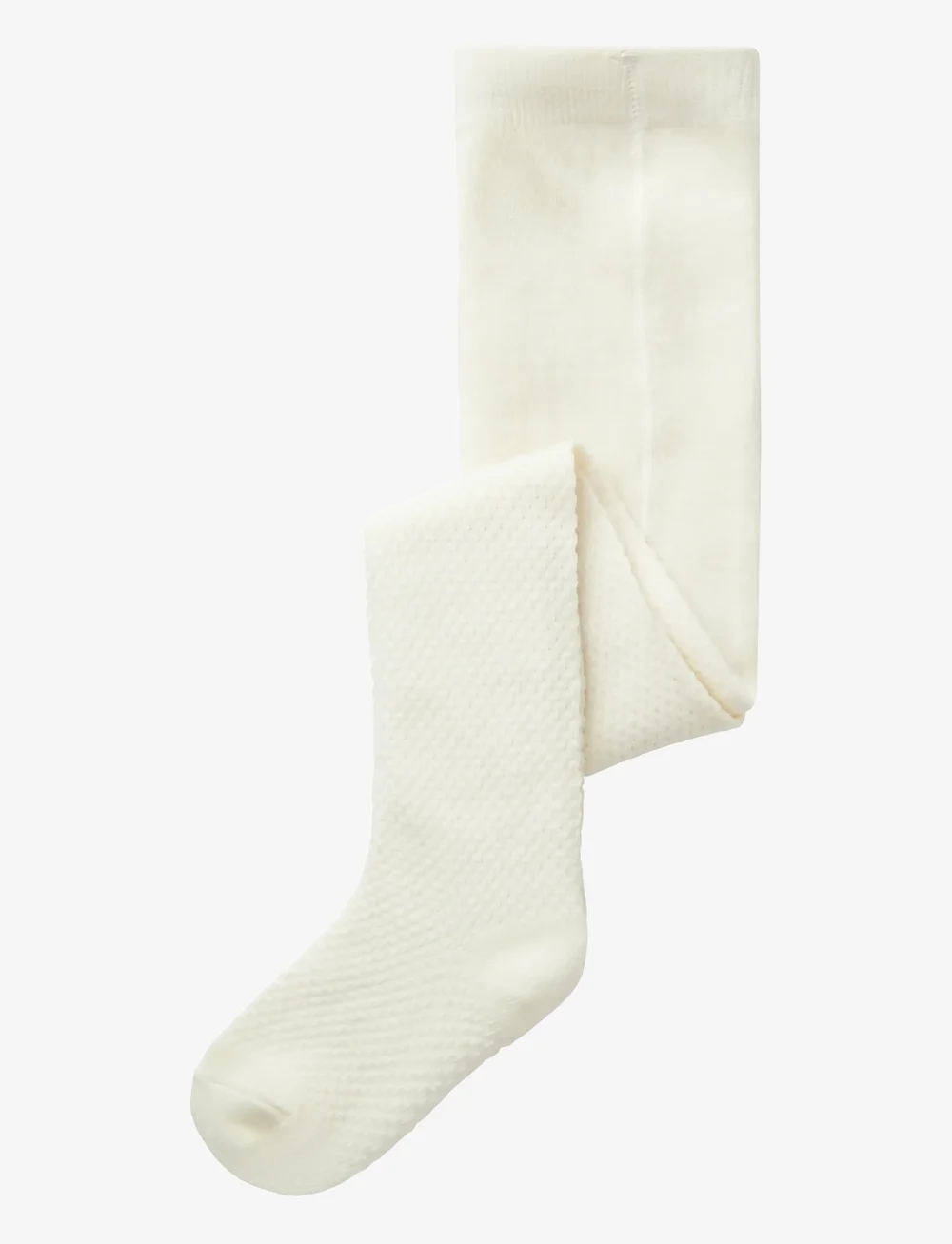name it - NMFWAKMA WO/BL STRUCTURE PANTYHOSE - strømpebukser - snow white - 0