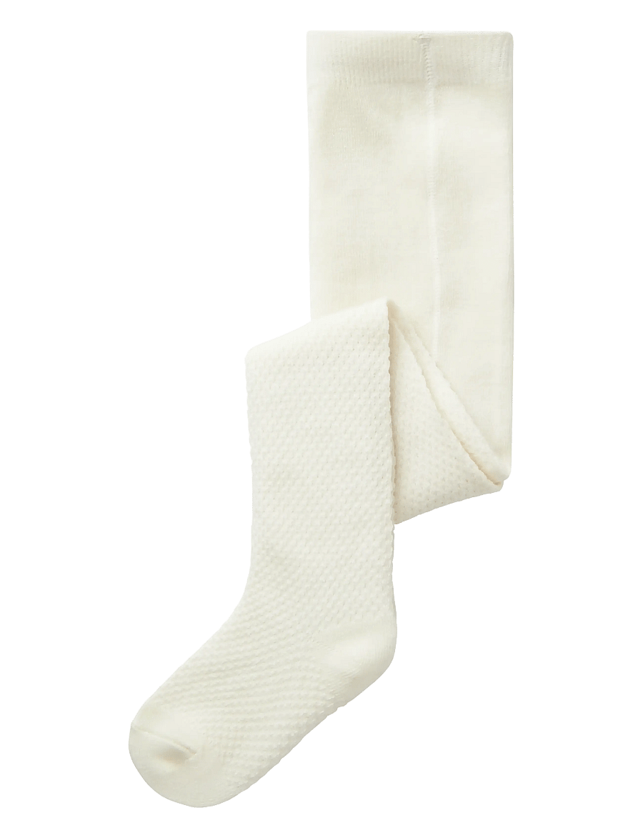 name it - NMFWAKMA WO/BL STRUCTURE PANTYHOSE - strumpfhosen - snow white - 0