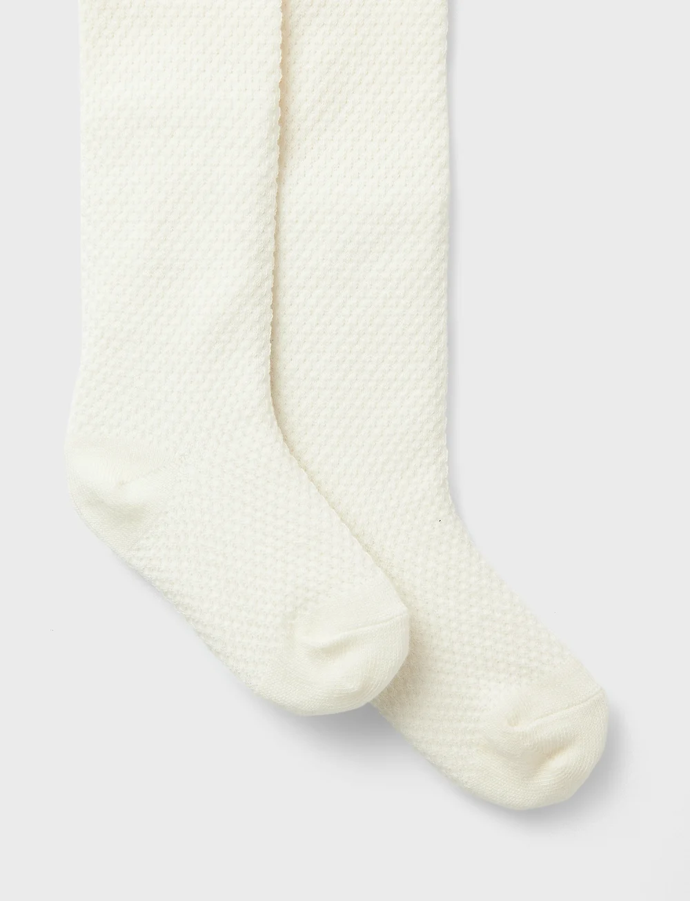 name it - NMFWAKMA WO/BL STRUCTURE PANTYHOSE - strømpebukser - snow white - 2