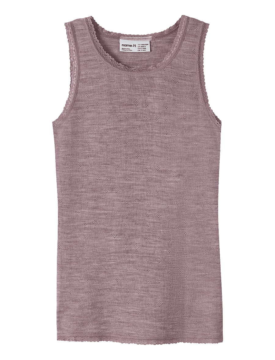 name it - NKFWANG WOOL NEEDLE TANK TOP - toadstool - 0