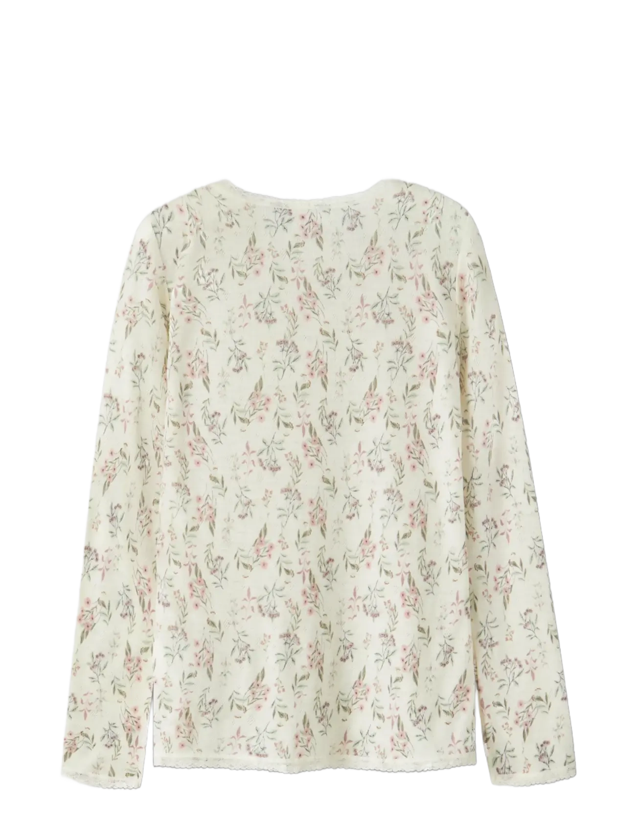 name it - NKFWANG WOOL NEEDLE LS TOP - pikkade varrukatega t-särgid - snow white - 1