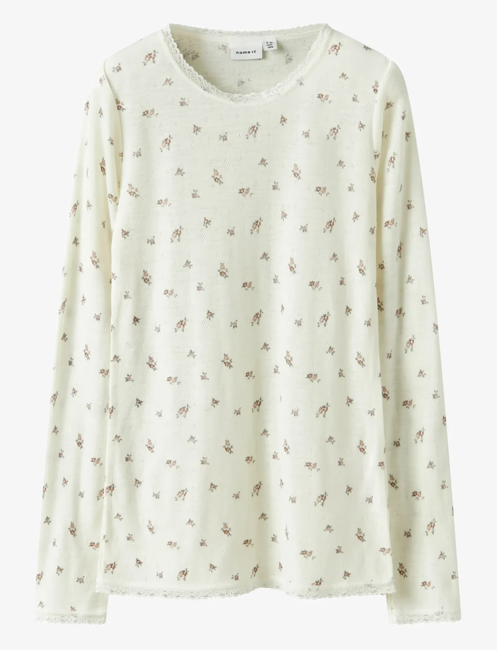 name it - NKFWANG WOOL NEEDLE LS TOP - långärmade t-shirts - snow white - 0