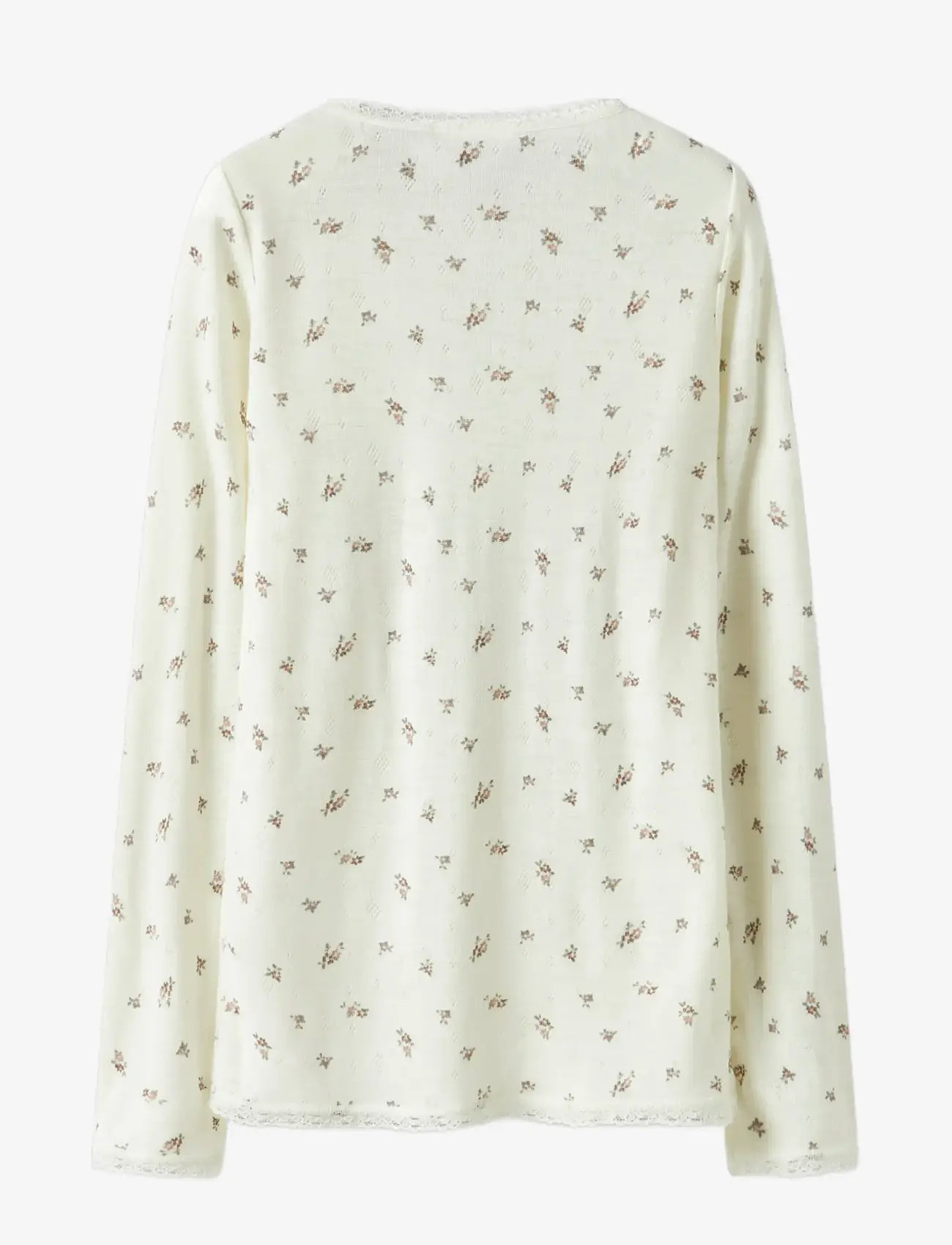 name it - NKFWANG WOOL NEEDLE LS TOP - pikkade varrukatega t-särgid - snow white - 1