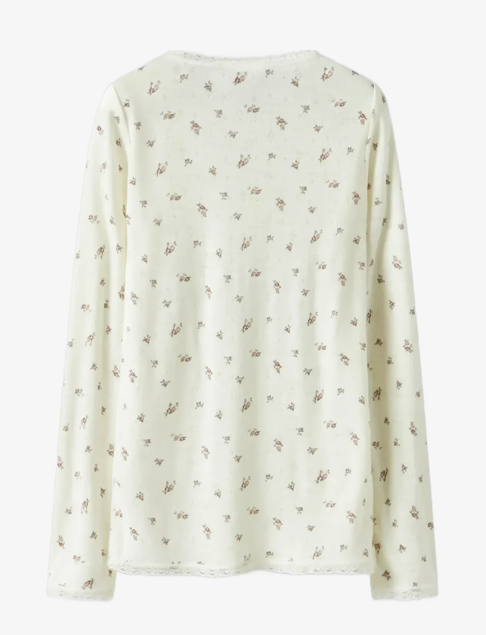 name it - NKFWANG WOOL NEEDLE LS TOP - långärmade t-shirts - snow white - 1