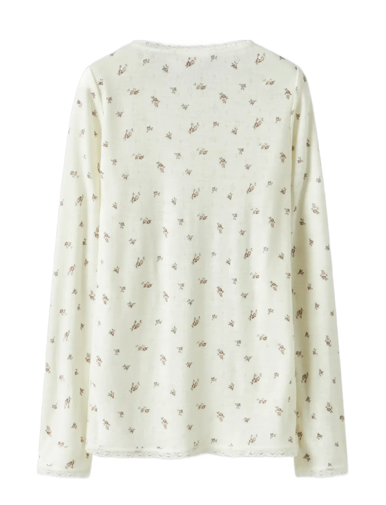 name it - NKFWANG WOOL NEEDLE LS TOP - langærmede t-shirts - snow white - 1