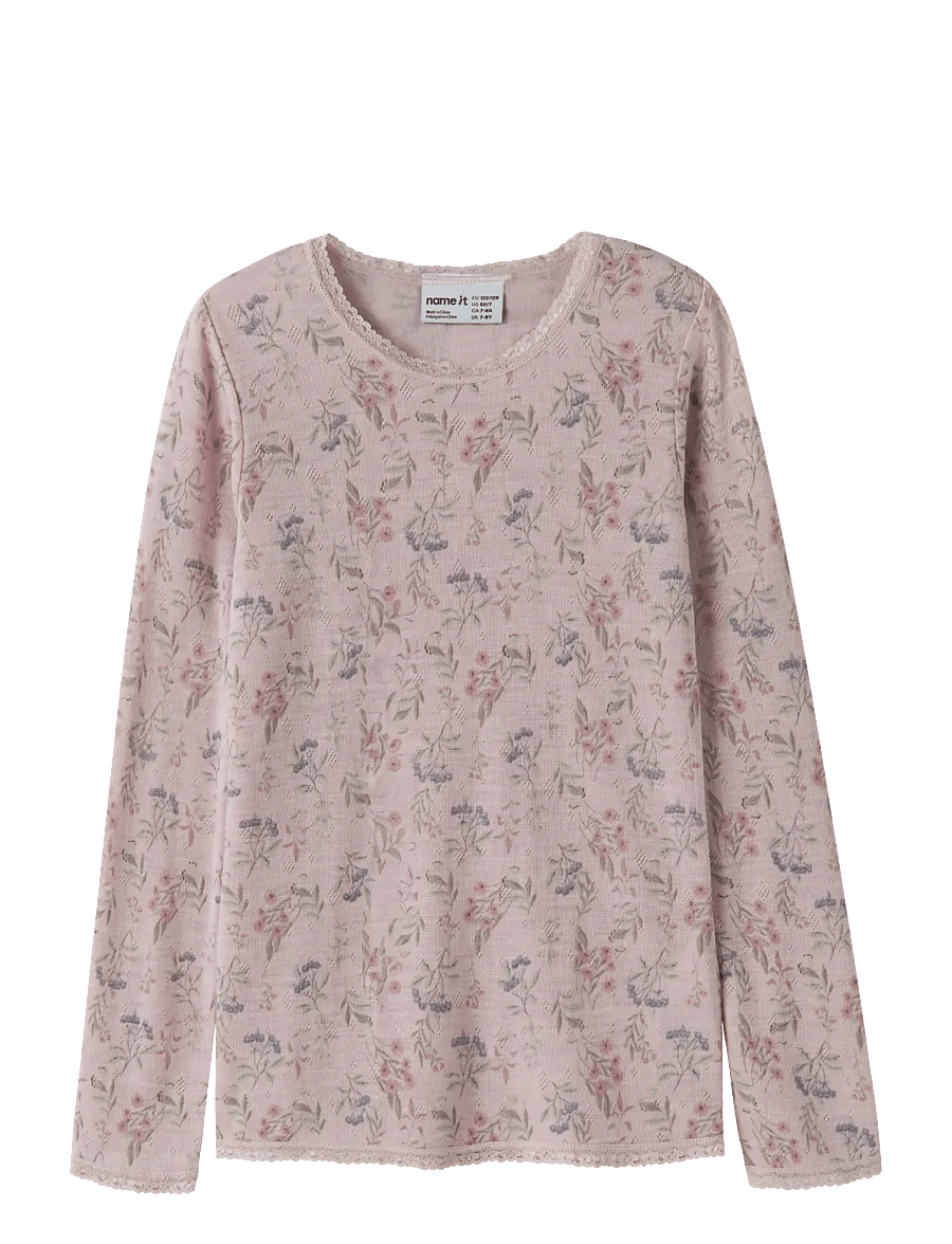 name it - NKFWANG WOOL NEEDLE LS TOP - langärmelig - violet ice - 1