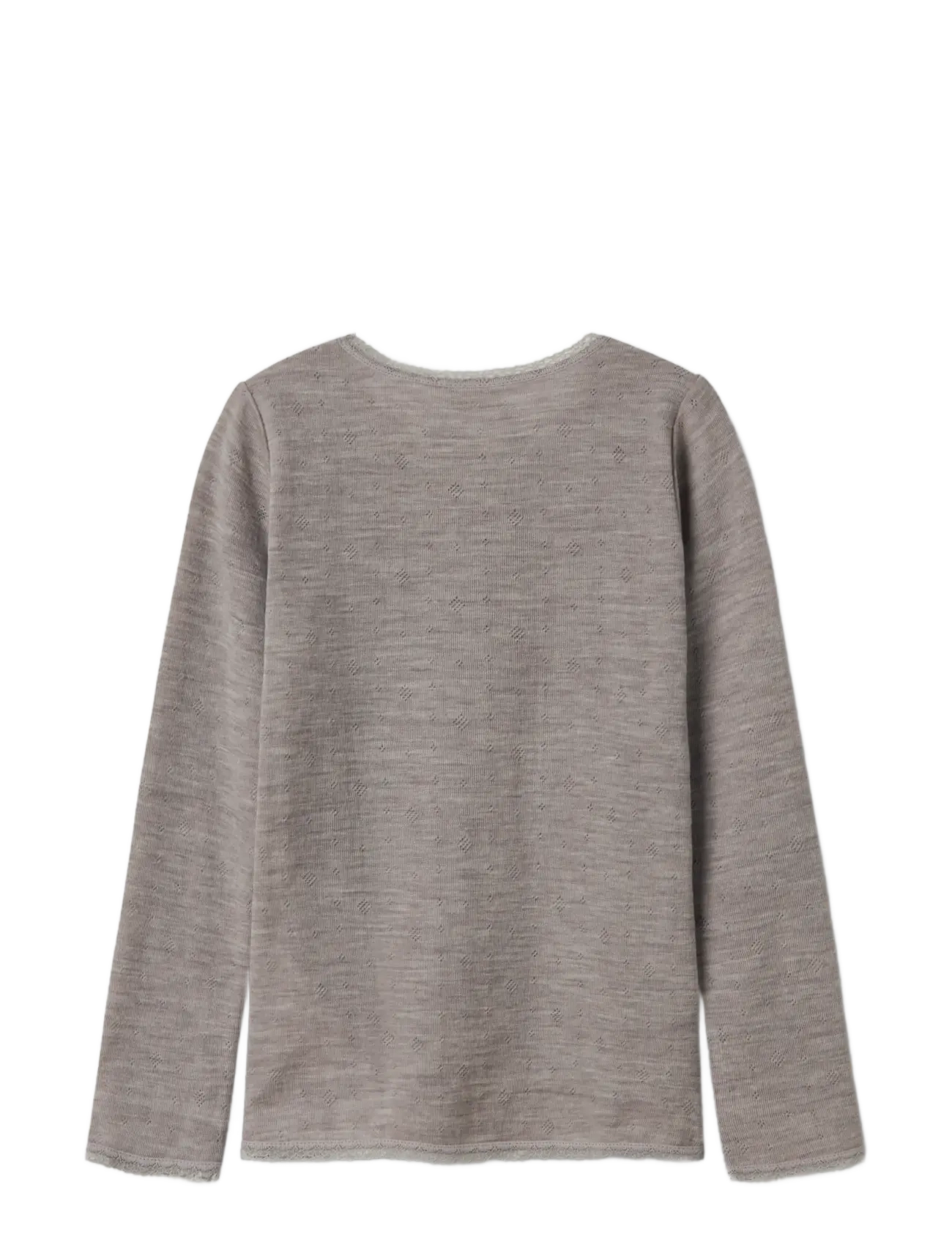 name it - NKFWANG WOOL NEEDLE LS TOP SOLID - long-sleeved t-shirts - satellite - 1