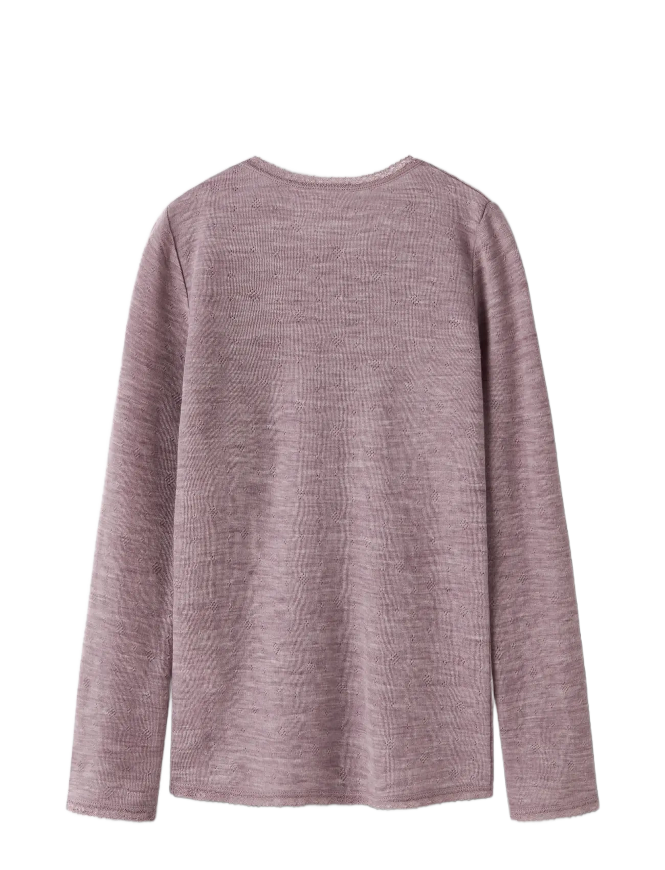 name it - NKFWANG WOOL NEEDLE LS TOP SOLID - long-sleeved t-shirts - toadstool - 1