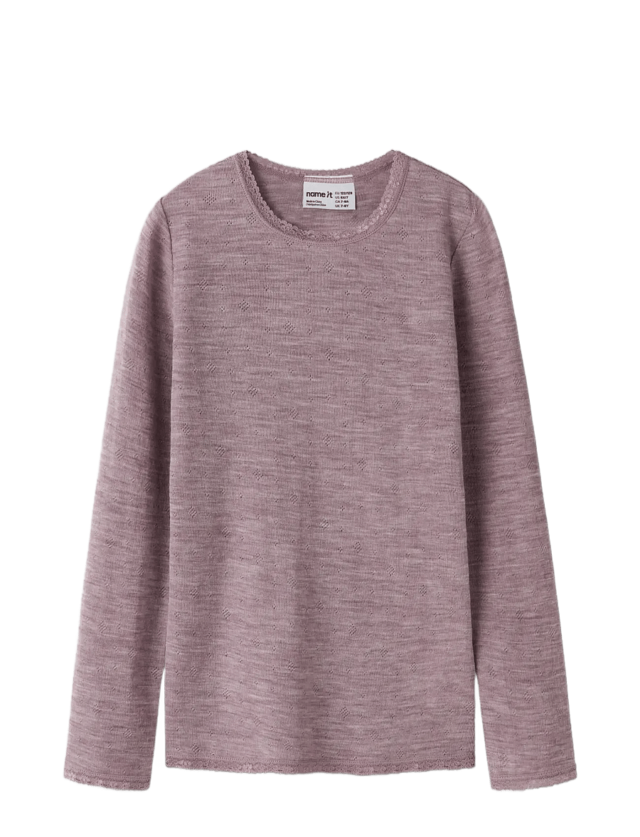 name it - NKFWANG WOOL NEEDLE LS TOP SOLID - langärmelig - toadstool - 2