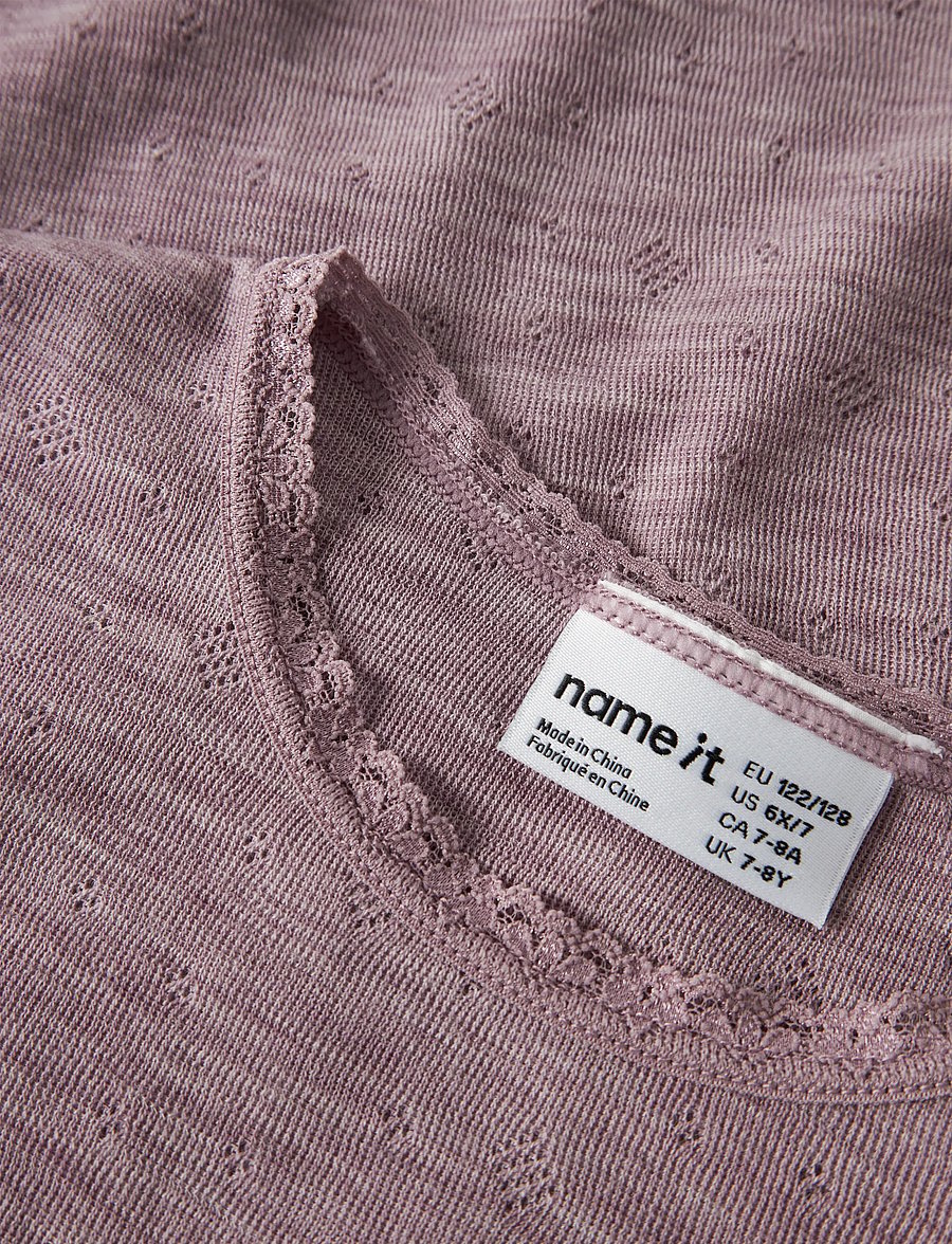 name it - NKFWANG WOOL NEEDLE LS TOP SOLID - langärmelig - toadstool - 4