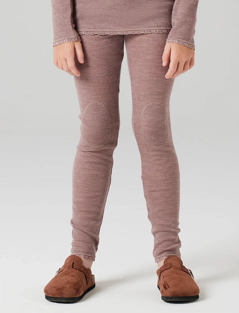name it - NKFWANG WOOL NEEDLE LEGGING SOLID - funkionsunterwäsche - hosen - antler - 0