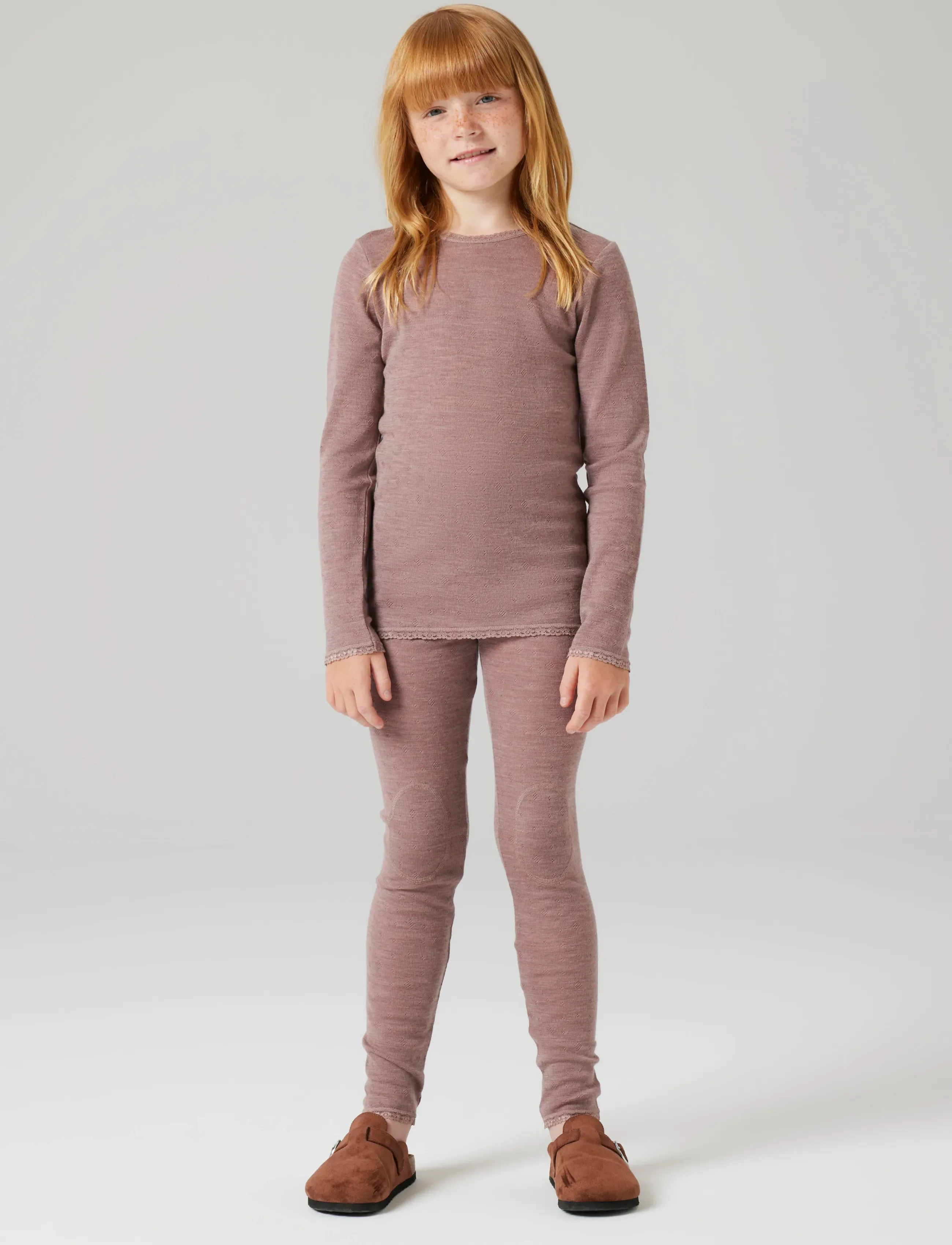 name it - NKFWANG WOOL NEEDLE LEGGING SOLID - underställsbyxor - antler - 5