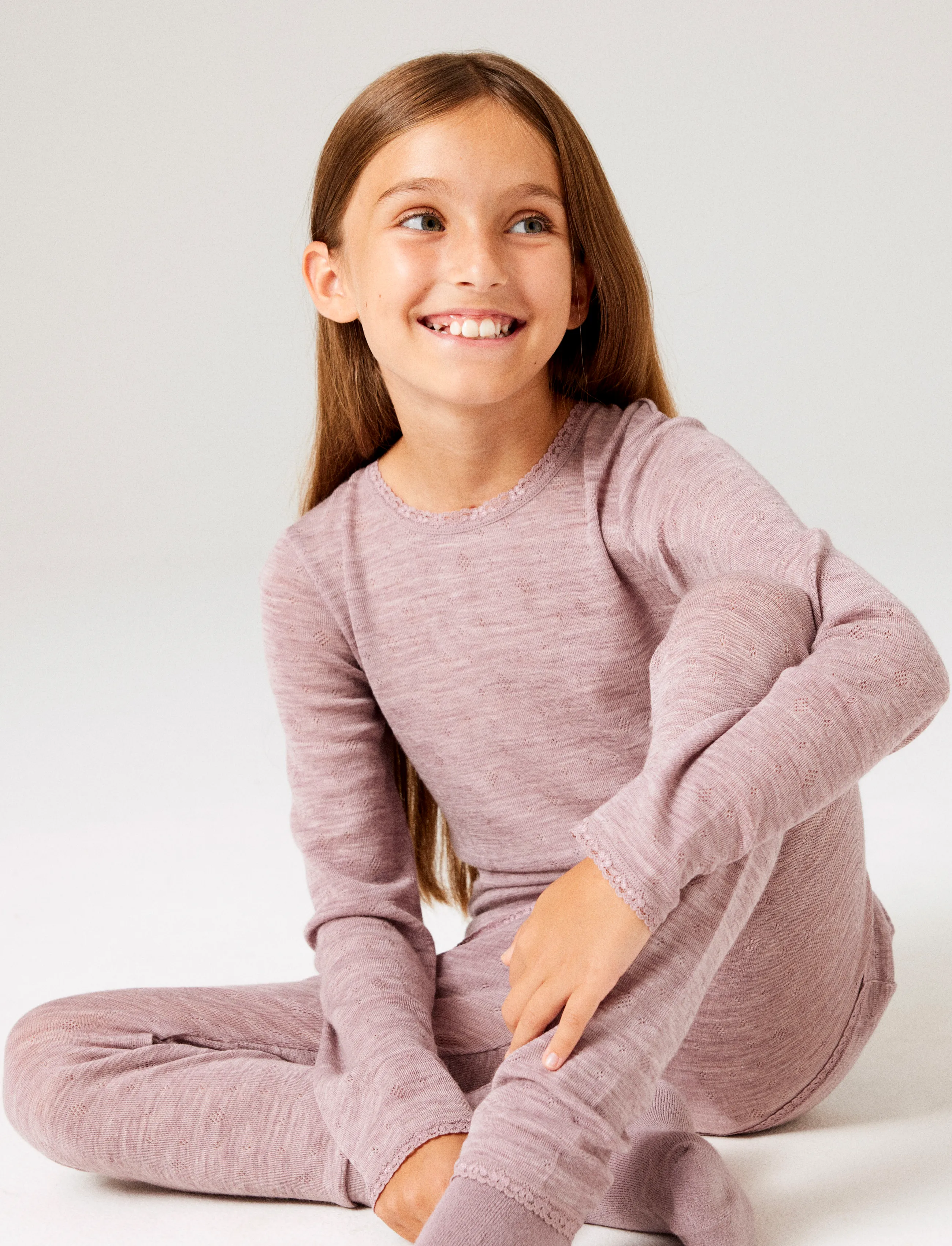 name it - NKFWANG WOOL NEEDLE LEGGING SOLID - baselayer underdele - toadstool - 2
