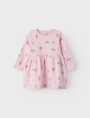 name it - NMFFRANSIA LIGHT SWEAT LS DRESS UNB - long-sleeved baby dresses - parfait pink - 0