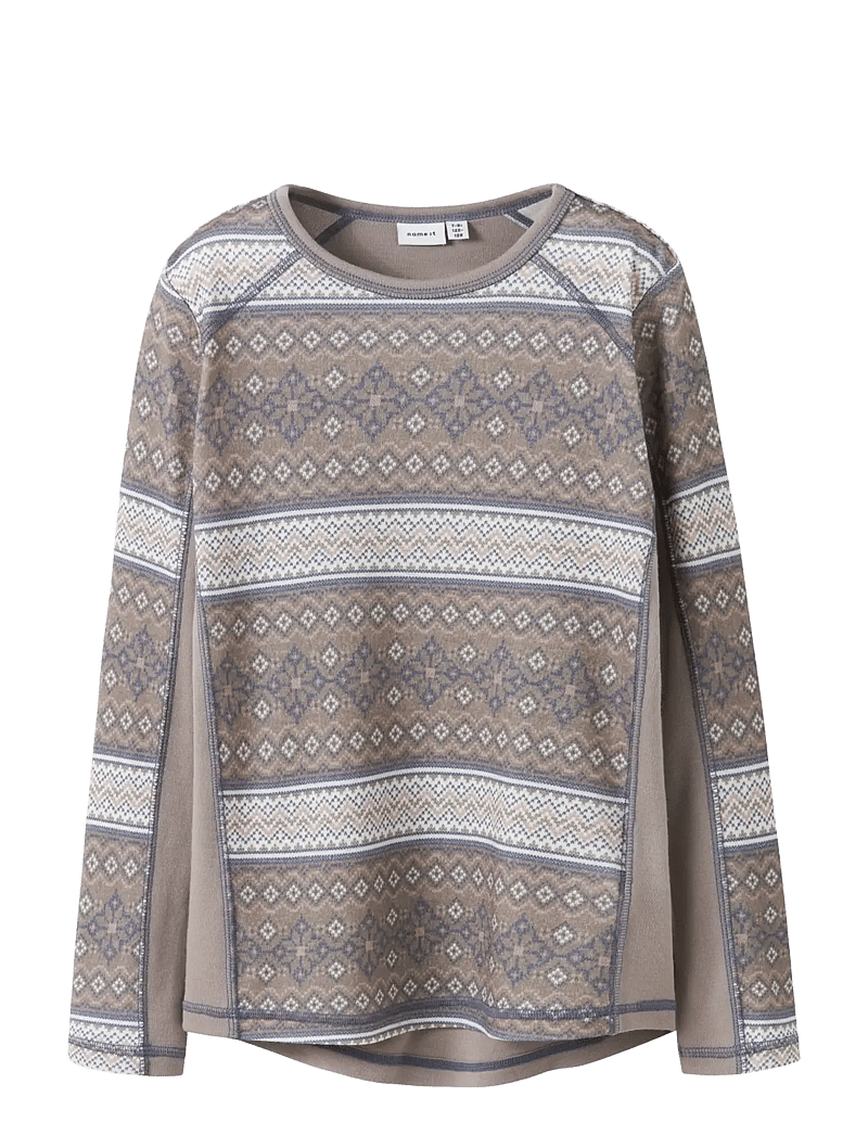 name it - NKFWILLTO WOOL LS TOP - langärmelig - satellite - 0