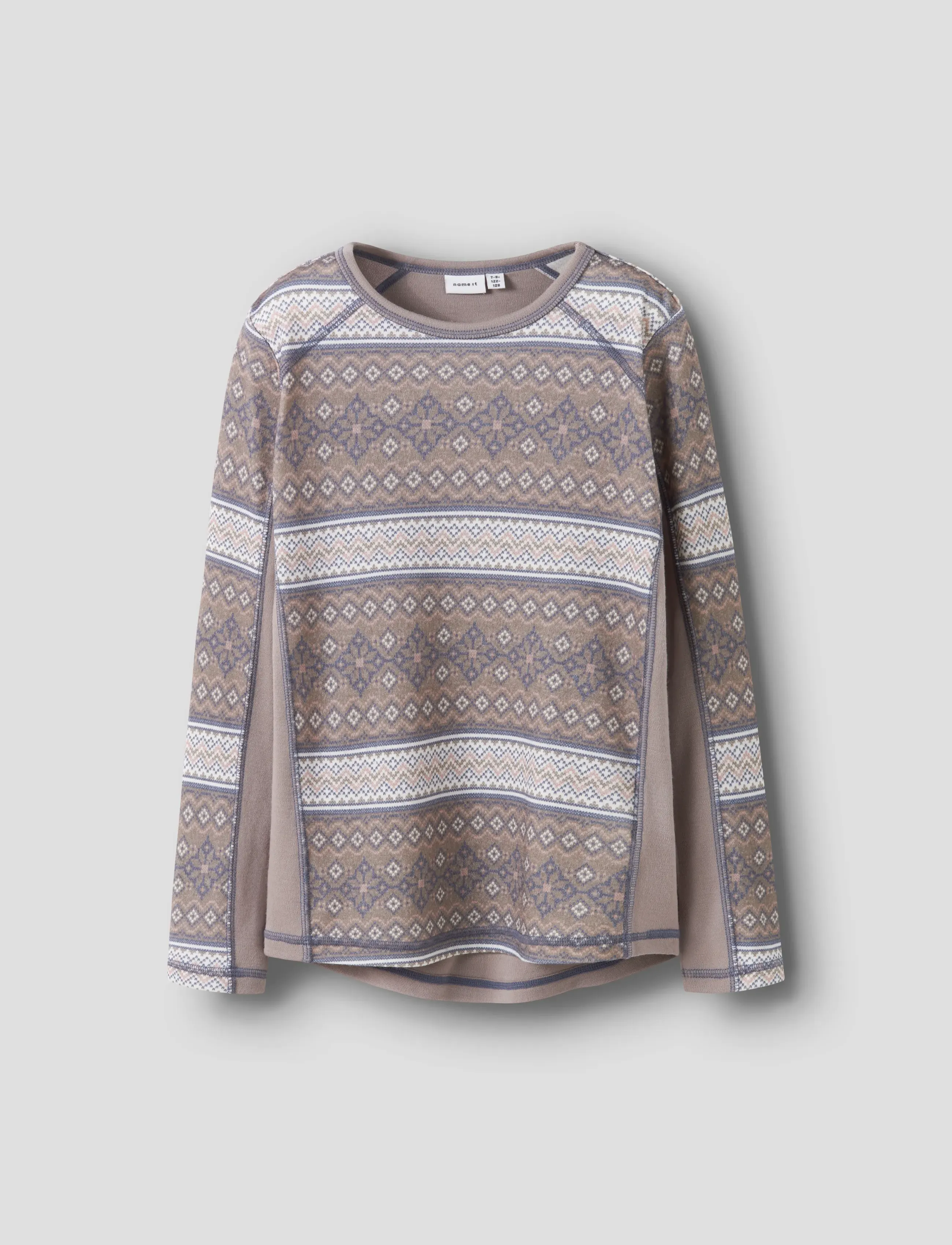 name it NKFWILLTO WOOL LS TOP - T-shirts - SATELLITE / grey