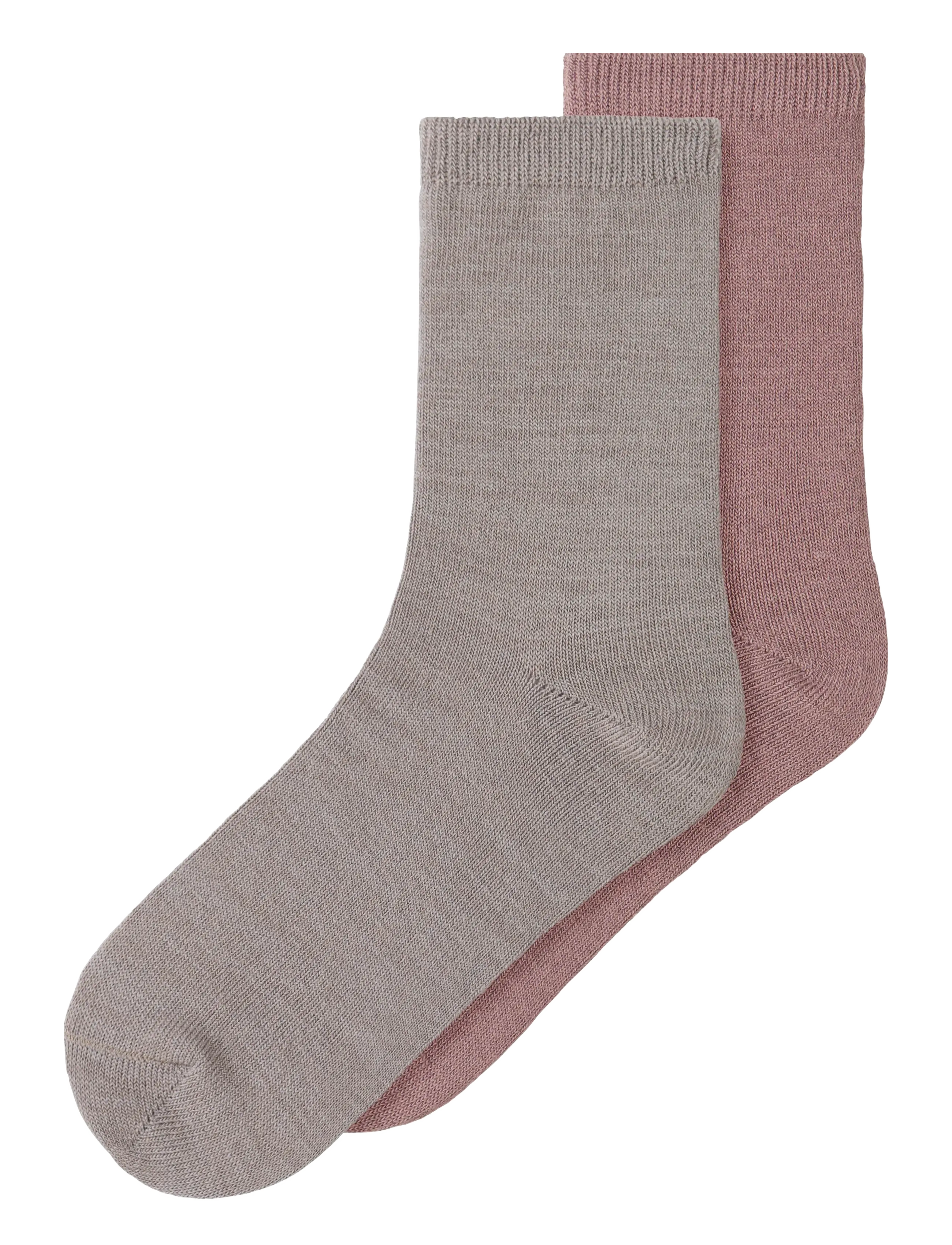 name it NKFWAK WO/BL 2P SOCK - Apģērbi - SHADOW GRAY / brown