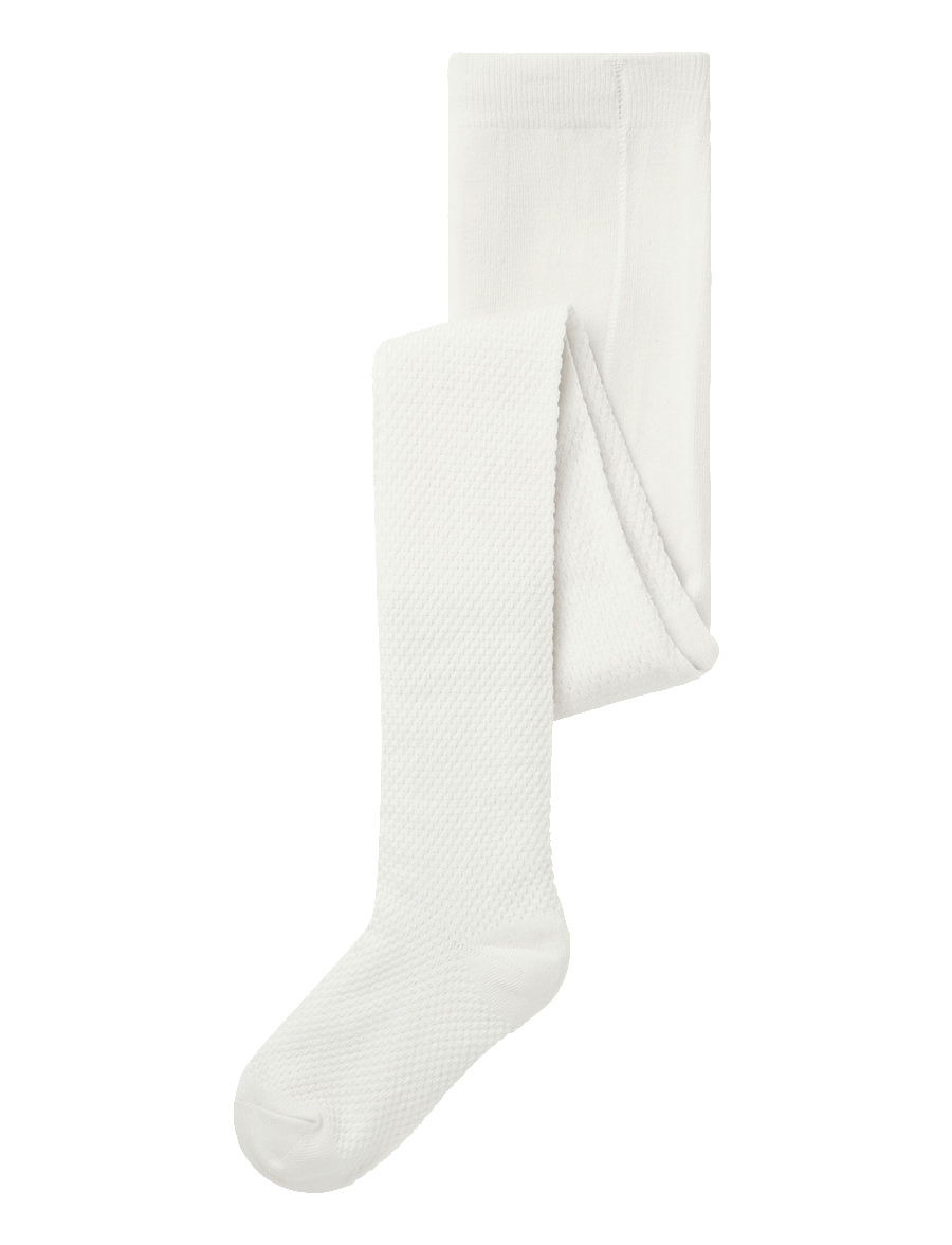 name it - NKFWAKMA WO/BL STRUCTURE PANTYHOSE - strømpebukser - snow white - 0