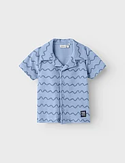 name it - NMMFELO TERRY SS SHIRT - short-sleeved shirts - chambray blue - 0