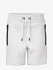 name it - NMMVOBAN LONG SWE SHORTS UNB - sweat shorts - light grey melange - 0