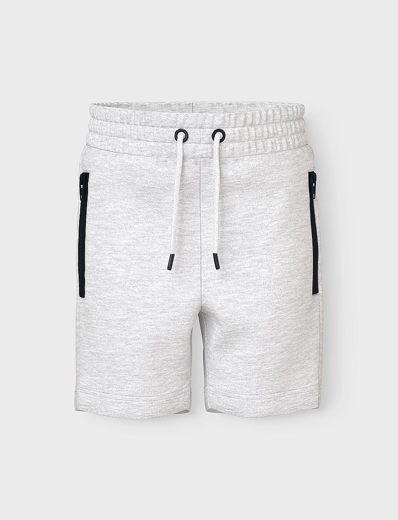 name it - NMMVOBAN LONG SWE SHORTS UNB - treninginiai šortai - light grey melange - 0