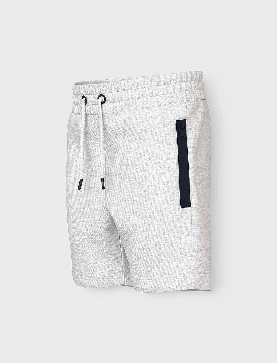 name it - NMMVOBAN LONG SWE SHORTS UNB - sweatshorts - light grey melange - 3