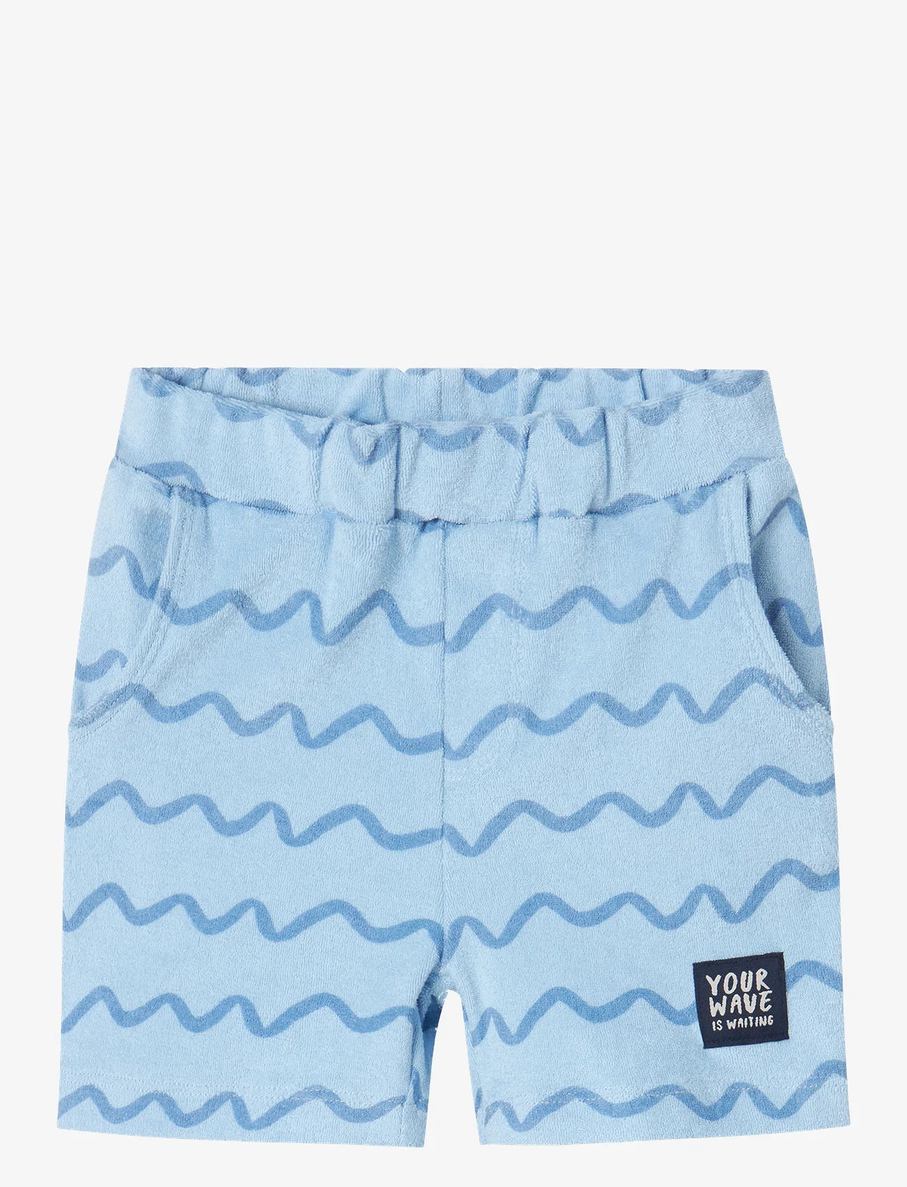 name it - NMMFELO TERRY LONG SHORTS UNB - sweat shorts - chambray blue - 1