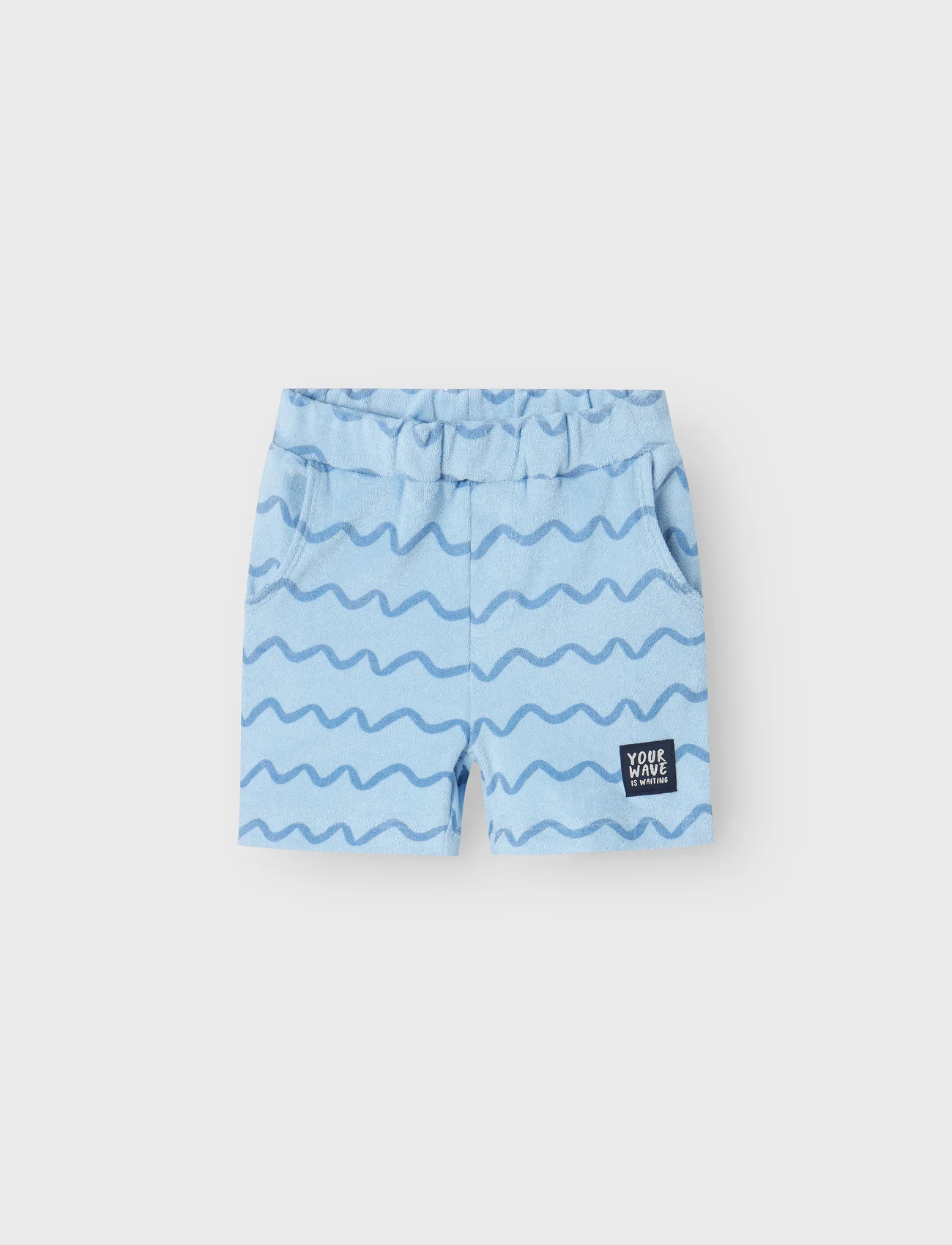 name it - NMMFELO TERRY LONG SHORTS UNB - sweat shorts - chambray blue - 0