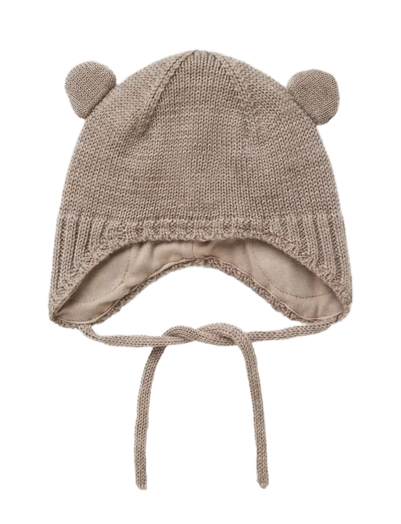 name it NBNWRUNI WOOL KNIT HAT - Beebimütsid - SATELLITE / beige