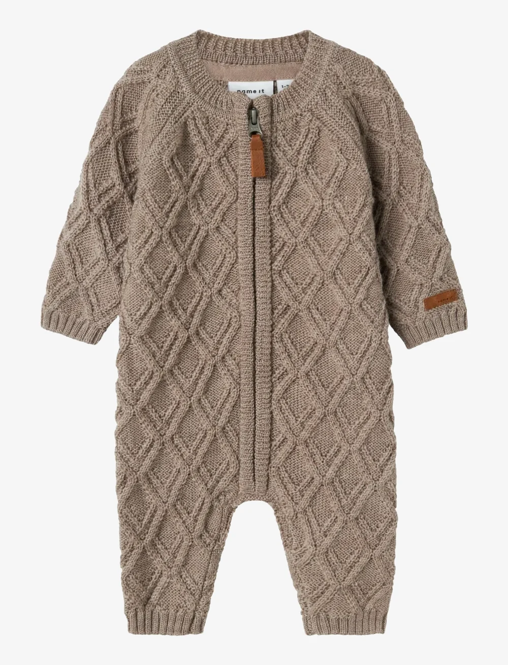 name it - NBNWRUNI WOOL LS KNIT SUIT - underställ baby - satellite - 0