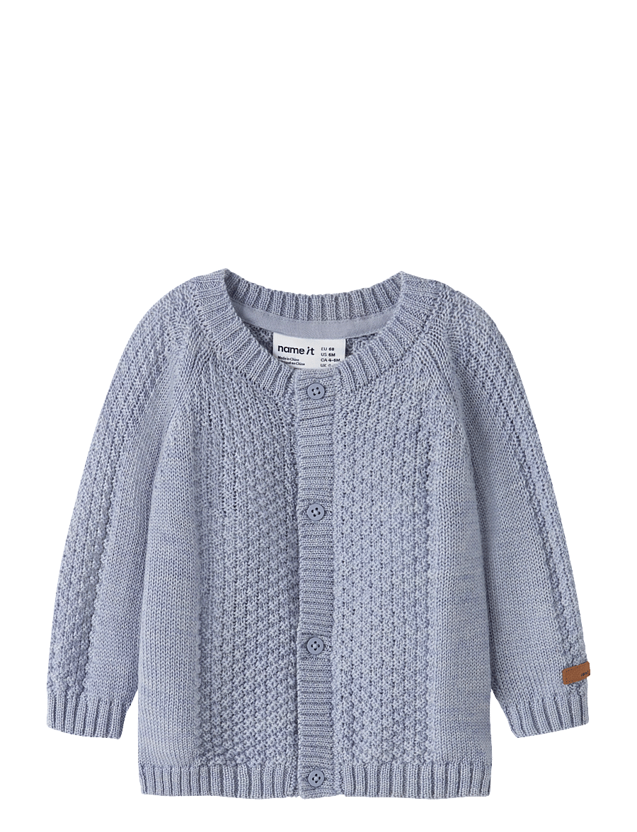 name it - NBMWRILLA WOOL LS KNIT CARD - cardigans - eventide - 0