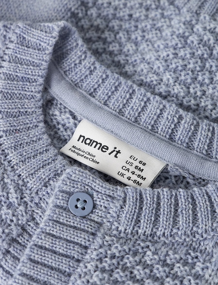 name it - NBMWRILLA WOOL LS KNIT CARD - cardigans - eventide - 2