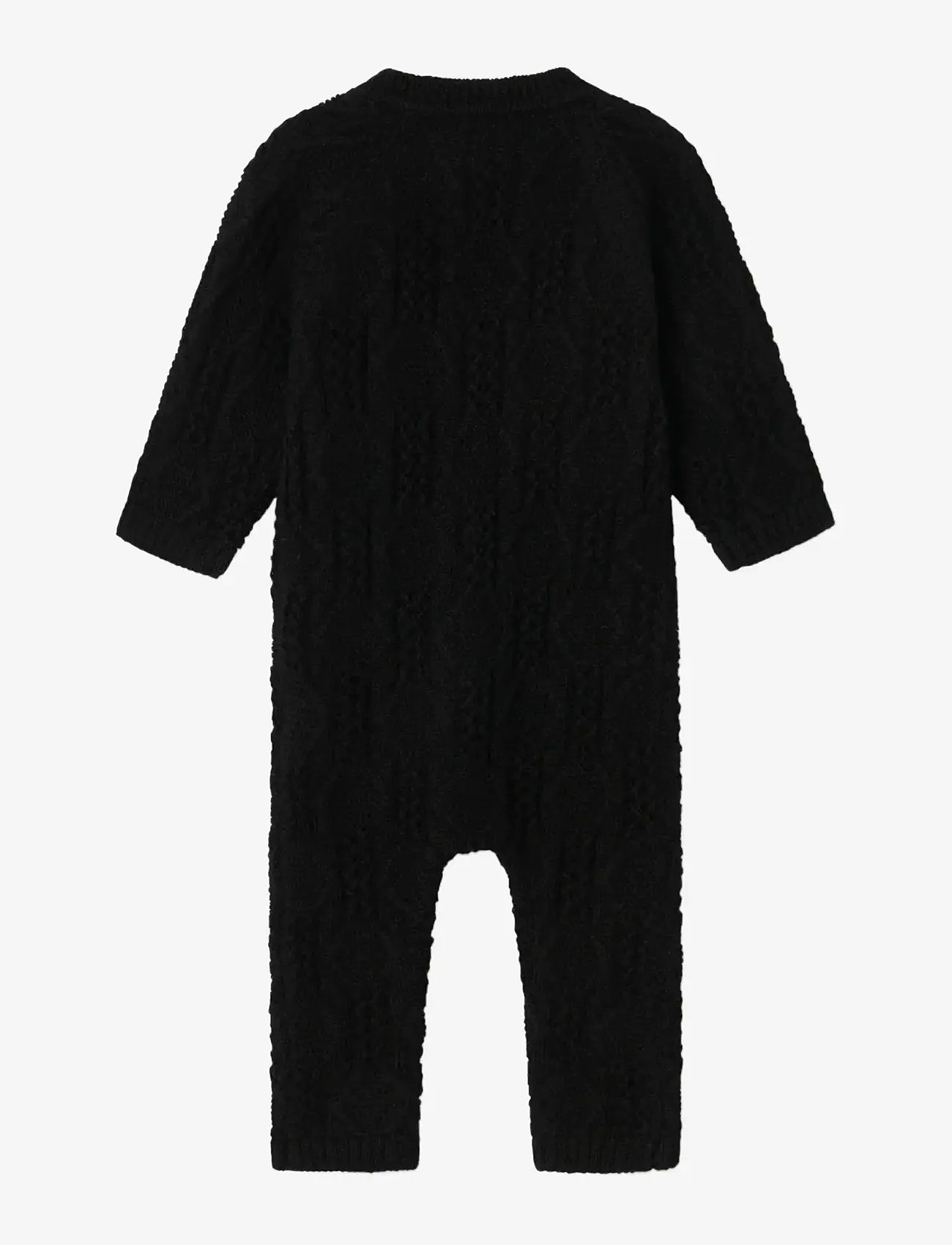 name it - NBMWRILLA WOOL LS KNIT SUIT - alusriided beebidele - black - 1