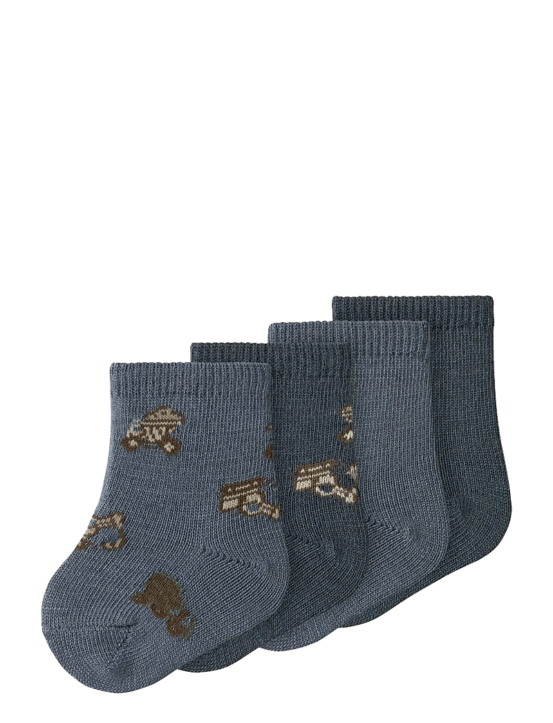 name it - NBMWAK WO/BL 4P SOCK - beebisokid - folkstone gray - 0