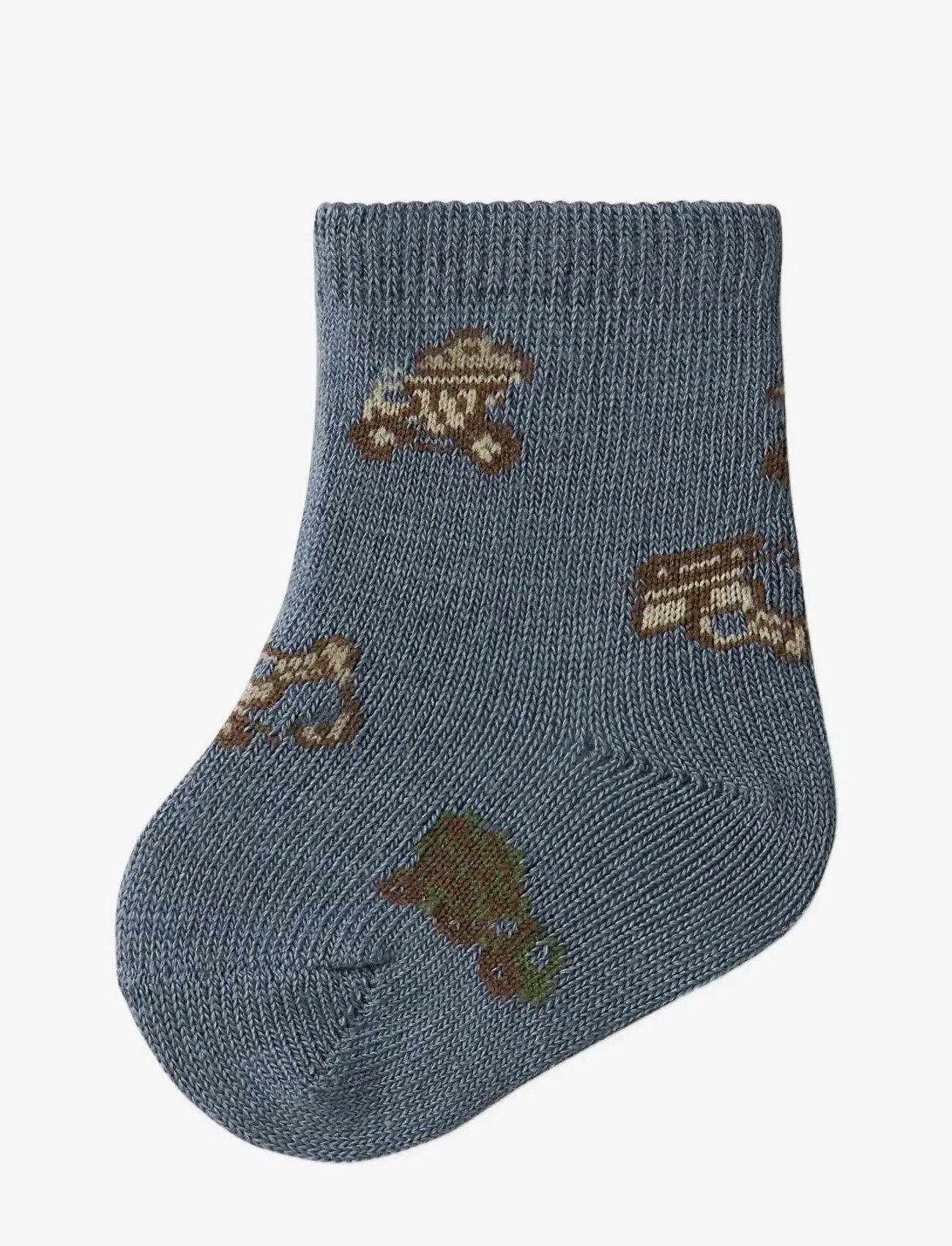 name it - NBMWAK WO/BL 4P SOCK - beebisokid - folkstone gray - 1