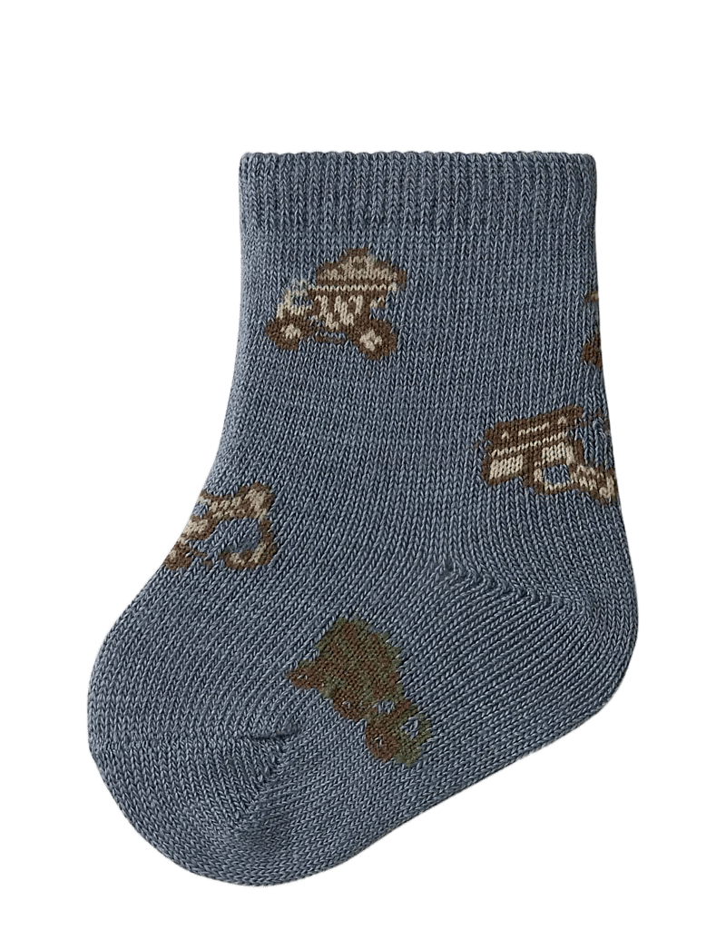 name it - NBMWAK WO/BL 4P SOCK - beebisokid - folkstone gray - 1
