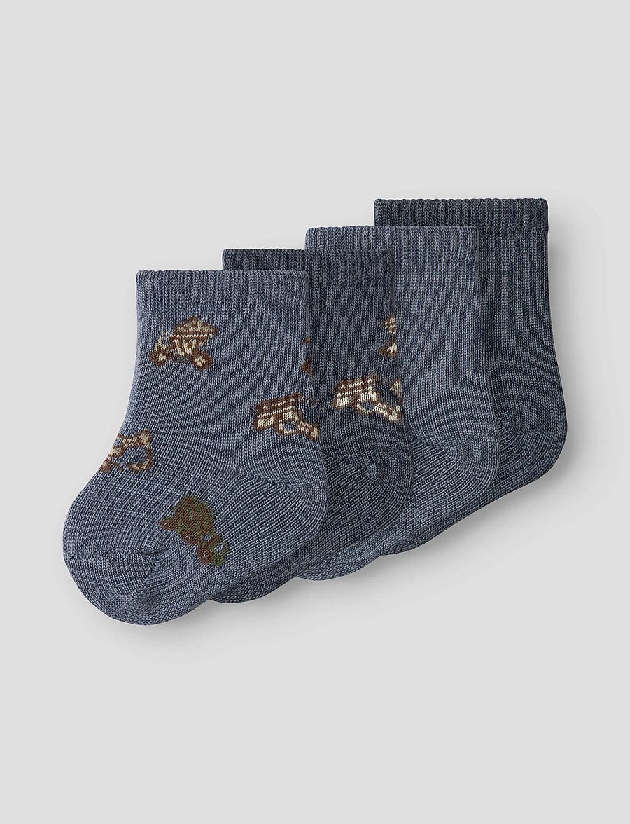 name it - NBMWAK WO/BL 4P SOCK - folkstone gray - 0