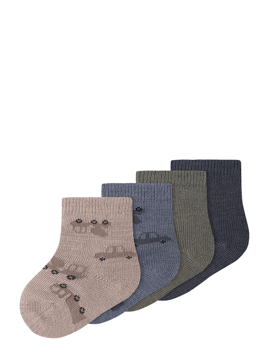 name it - NBMWAK WO/BL 4P SOCK - zīdaiņu zeķes - satellite - 0